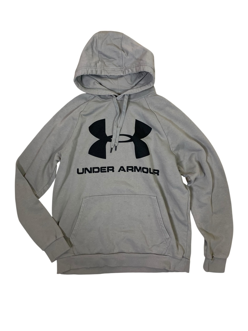 Under‎ Armour Gray Logo Hoodie Fleece Pullover Athletic Sweatshirt Large